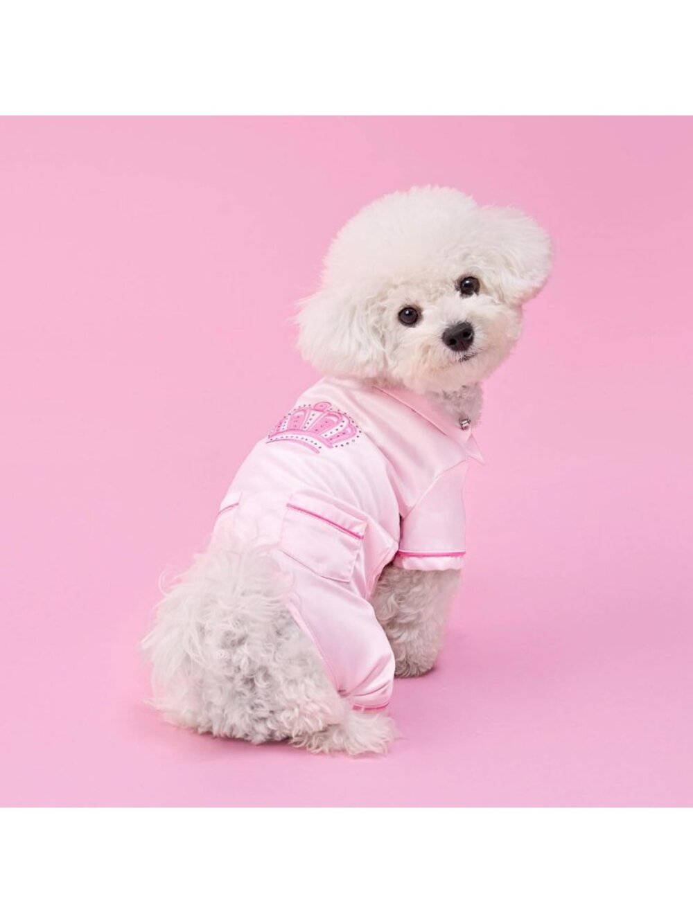 Cozy Pink Satin Pajamas for Dogs & Cats - Extra Small/Small Pet Sleepwear